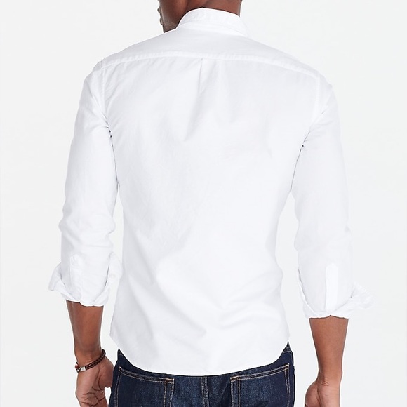J.Crew Factory Flex Oxford Button Down Shirt, Small, White. - Picture 2 of 3